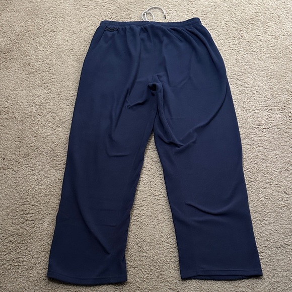 Under Armour Mens Elastic Waist Drawstring Fleece Sweatpants Navy Blue Size L - Picture 2 of 7